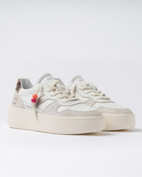 COURT PLATFORM VINTAGE CALF WHITE-LEOPARD