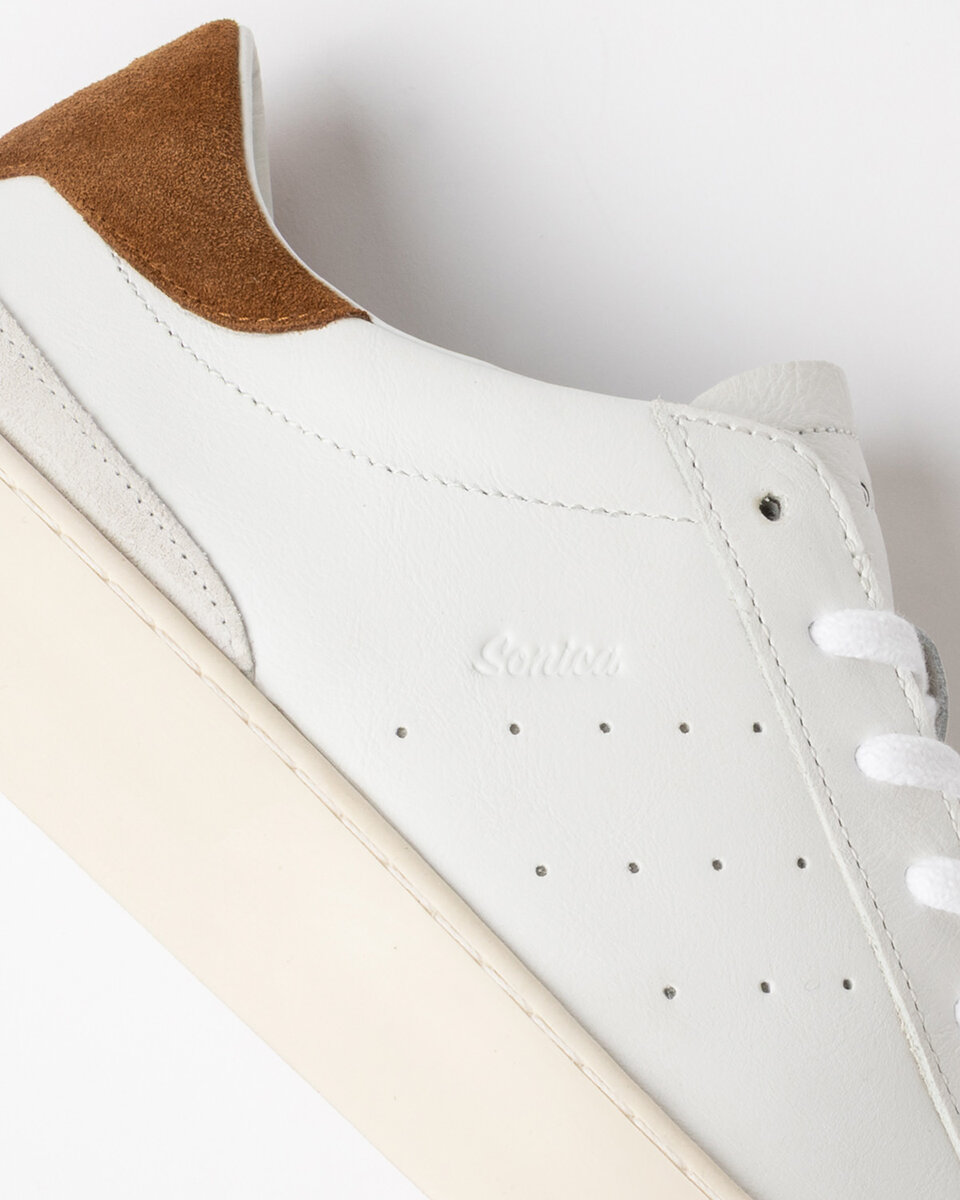 SONICA CALF WHITE-CUOIO